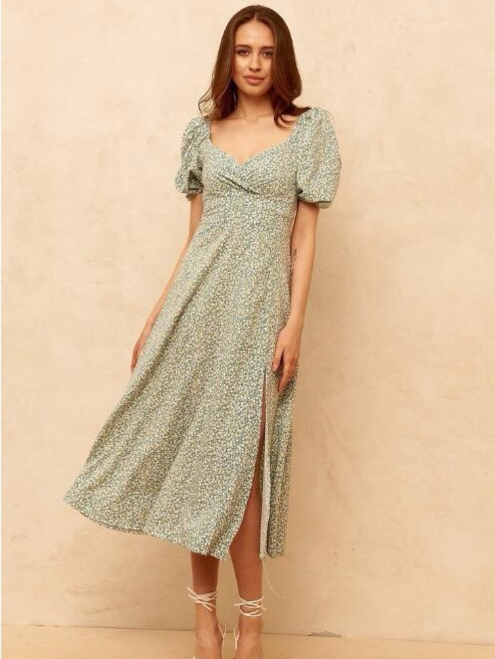 Reformation‎ Lacey Dress in Juniper, Size 8 *Needs Repair